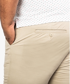 pantalon homme grande taille chino en stretch coupe straignt beige8867701_2