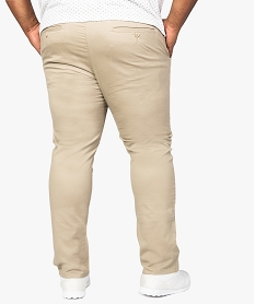 pantalon homme grande taille chino en stretch coupe straignt beige8867701_3