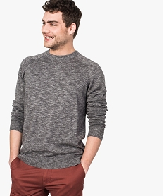 pull homme en coton fin avec finitions bord-cote gris8868401_1