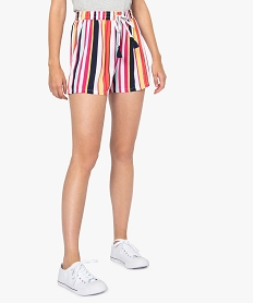 GEMO Short femme fluide imprimé avec taille élastiquée Imprimé