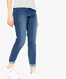 GEMO Jean femme slim taille normale stretch Gris