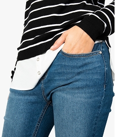 jean femme slim denim stretch taille normale gris pantalons jeans et leggings8872601_2