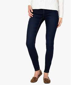 GEMO Jegging femme taille normale façon denim brut Bleu