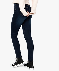 jean femme slim taille haute en stretch avec leger delavage bleu pantalons jeans et leggings8872901_3