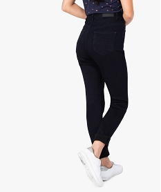 jean femme slim taille haute en stretch avec leger delavage bleu pantalons jeans et leggings8873001_3