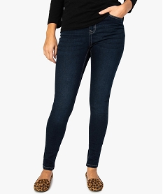 GEMO Jean femme skinny à taille normale en stretch Gris