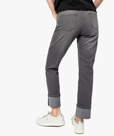 pantalon femme coupe regular 4 poches gris8874401_3