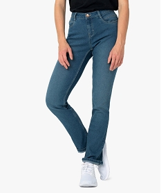 GEMO Jean femme coupe Regular 4 poches Gris