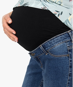 jean de grossesse slim avec bandeau microfibre stretch gris8875201_2