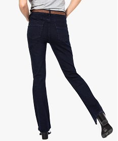 jean femme coupe bootcut avec ceinture tressee bleu pantalons jeans et leggings8875701_3