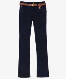 jean femme coupe bootcut avec ceinture tressee bleu pantalons jeans et leggings8875701_4