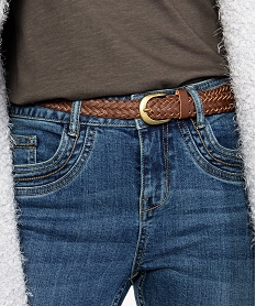 jean femme coupe bootcut avec ceinture tressee gris8875901_2