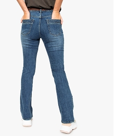 jean femme coupe bootcut avec ceinture tressee gris pantalons jeans et leggings8875901_3