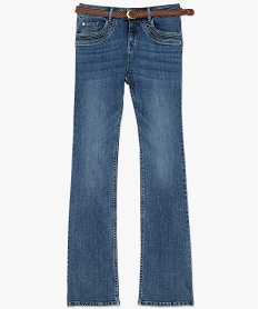 jean femme coupe bootcut avec ceinture tressee gris pantalons jeans et leggings8875901_4