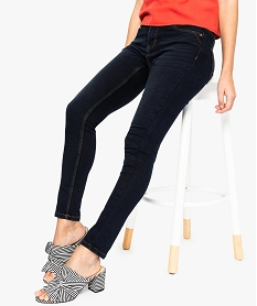 jean femme skinny taille basse matiere brute et stretch bleu8876901_1