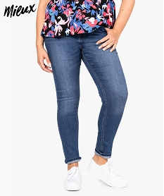 jean femme slim extensible en polyester recycle gris pantalons et jeans8877301_1