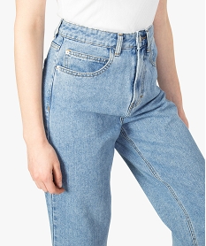 jeans femme wide cropped a taille haute et jambes larges bleu8878501_2