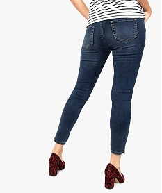 jean femme coupe slim longueur 78eme avec bas de jambe zippe bleu pantalons jeans et leggings8878701_3