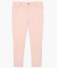 pantalon femme stretch uni 5 poches rose pantalons et jeans8879901_4