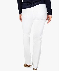 pantalon femme regular taille haute en stretch blanc8880401_3