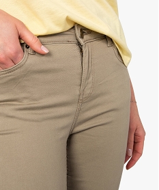 jean femme skinny taille basse en coton stretch uni beige pantalons8881601_2