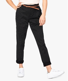 pantalon femme avec motifs pois et ceinture amovible imprime8882301_1