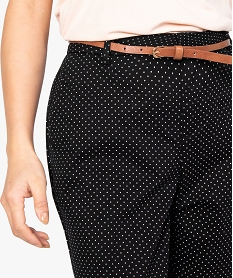 pantalon femme avec motifs pois et ceinture amovible imprime8882301_2
