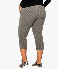 pantalon femme 78e a revers et taille elastique gris pantalons et jeans8882501_3