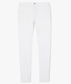 pantalon femme en toile coupe slim 5 poches blanc8882601_4