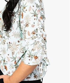 chemise femme fleurie et fluide en polyester recycle imprime blouses8885301_2