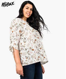 chemise femme fleurie et fluide en polyester recycle imprime8885401_1