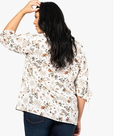 chemise femme fleurie et fluide en polyester recycle imprime blouses8885401_3