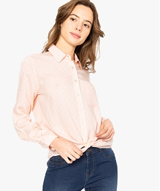 GEMO Chemise femme avec petits motifs et poche poitrine Imprimé