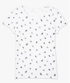 tee-shirt femme a manches courtes en coton biologique imprime8895701_4