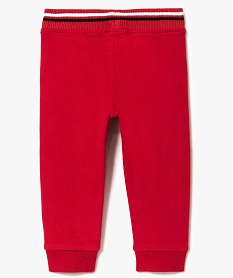pantalon de jogging bebe en molleton avec motif sur les genoux rouge8905701_2