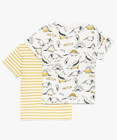 tee-shirt bebe garcon motif dinosaure  (lot de 2) imprime tee-shirts manches courtes8907101_2