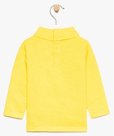 tee-shirt bebe en coton bio avec col fantaisie en coton bio - lulu castagnette jaune8909201_2