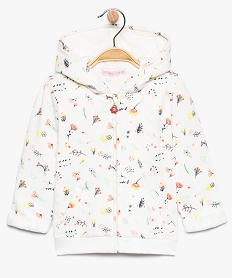 GEMO Sweat bébé fille en molleton avec motif imprimé coloris assortis