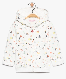 GEMO Sweat bébé fille en molleton avec motif imprimé Multicolore