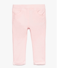 jegging bebe fille avec revers cousus rose leggings8911101_1