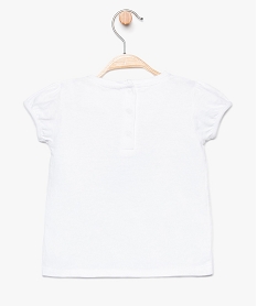 tee-shirt bebe fille a manches courtes avec motifs fleuris blanc8912301_2