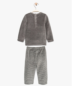 pyjama bebe 2 pieces en velours avec motif chien gris8913501_3