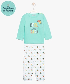 GEMO Pyjama bébé garçon 2 pièces motif toucan Multicolore