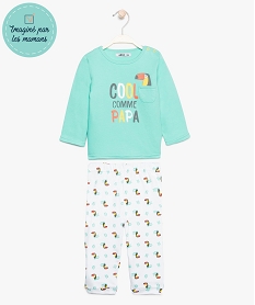 pyjama bebe garcon 2 pieces motif toucan multicolore pyjamas 2 pieces8913801_1