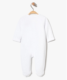 pyjama bebe avec inscriptions brodees ouvert sur lavant blanc8914101_2