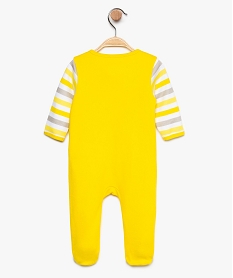 pyjama bebe garcon a rayure et motif lion en coton biologique multicolore8914901_2