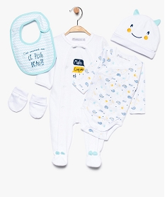 GEMO Kit naissance bébé garçon (5 pièces) blanc standard