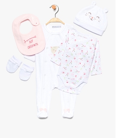 GEMO Kit naissance pour bébé fille (5 pièces) blanc standard
