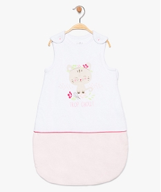 GEMO Gigoteuse bébé fille en velours avec motif chat sur lavant Multicolore