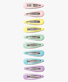 barrettes fille clic-clac multicolores (lot de 10) multicolore autres accessoires fille8923601_1